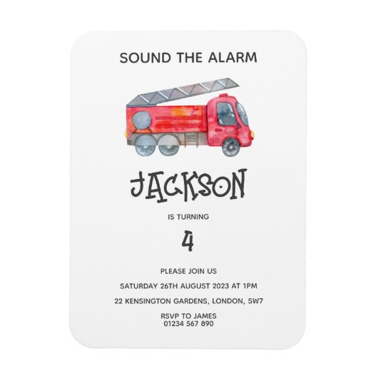 Moderne miniatuurfeest van vuurman magneet (Verticaal)