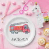 Moderne miniatuurfeest van vuurman papieren bordje (Feest)