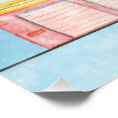 Moderne miniatuurfeest van vuurman perfect poster (Hoek)