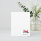 Moderne miniatuurfeest van vuurman RSVP kaartje (Staand voorkant)