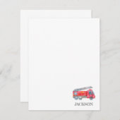 Moderne miniatuurfeest van vuurman RSVP kaartje (Voorkant / Achterkant)