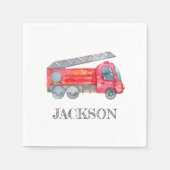 Moderne miniatuurfeest van vuurman servet (Voorkant)