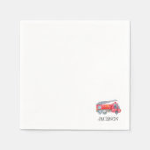 Moderne miniatuurfeest van vuurman servet (Voorkant)