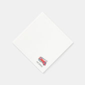 Moderne miniatuurfeest van vuurman servet (Hoek)