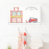 Moderne miniatuurfeest van vuurman spandoek (Insitu)