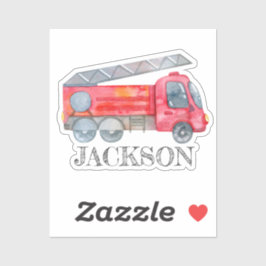 Moderne miniatuurfeest van vuurman sticker