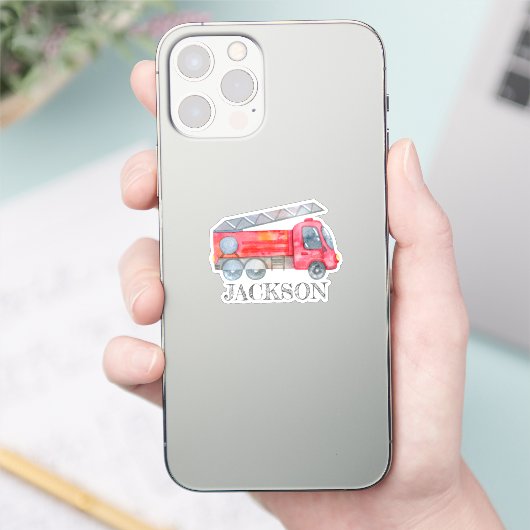 Moderne miniatuurfeest van vuurman sticker (Telefoon)