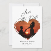Moderne miniatuurfoto van Elegant Script Save The Date (Voorkant)