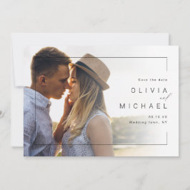 Moderne miniatuurfoto's bruiloft, maar dan met een save the date