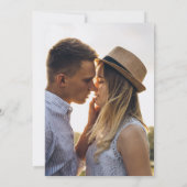 Moderne miniatuurfoto's bruiloft, maar dan met een save the date (Achterkant)