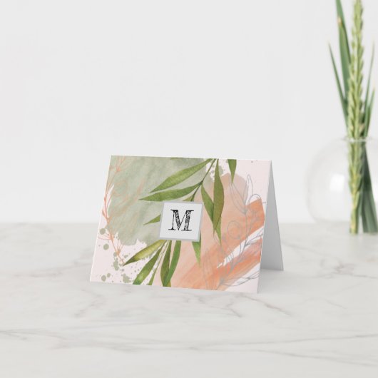 Moderne miniatuurlijn art. notitiekaartje (Voorkant)