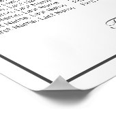 Moderne miniatuurstemkaart voor witte bruiloft poster (Hoek)