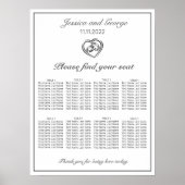 Moderne miniatuurstemkaart voor witte bruiloft poster (Voorkant)