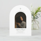 Moderne miniboogfoto Christelijke volwassen doop Kaart (Staand voorkant)