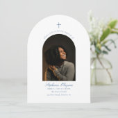 Moderne miniboogfoto Christelijke volwassen doop Kaart (Staand voorkant)