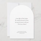 Moderne miniboogfoto Christelijke volwassen doop Kaart (Achterkant)