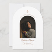 Moderne miniboogfoto Christelijke volwassen doop Kaart (Voorkant)