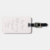 Moderne minieme bridesmaid-ontwerphandleiding Blus Bagagelabel (Voorkant horizontaal)