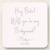Moderne minieme bridesmaid-ontwerphandleiding Blus Bier Onderzetter (Voorkant)