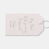 Moderne minieme bridesmaid-ontwerphandleiding Blus Cadeaulabel (Voorkant (Horizontaal))