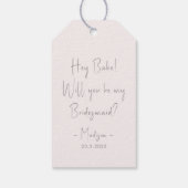 Moderne minieme bridesmaid-ontwerphandleiding Blus Cadeaulabel (Achterkant)
