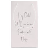 Moderne minieme bridesmaid-ontwerphandleiding Blus Klein Cadeauzakje (Achterkant)