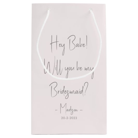 Moderne minieme bridesmaid-ontwerphandleiding Blus Klein Cadeauzakje (Achterkant)