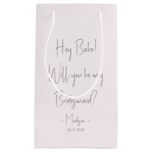 Moderne minieme bridesmaid-ontwerphandleiding Blus Klein Cadeauzakje (Voorkant)