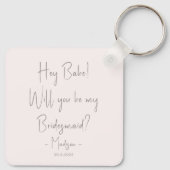 Moderne minieme bridesmaid-ontwerphandleiding Blus Sleutelhanger (Achterkant)