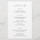 Moderne minieme brief voor bruiloft en reisroute (Achterkant)