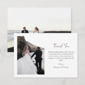 Moderne minieme bruiloft bedankkaart (Voorkant / Achterkant)