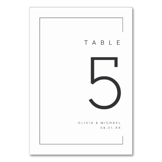 Moderne minieme bruiloft kaart (Achterkant)