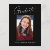 Moderne minieme Elegant Ink Script Afstudeerder Fo Briefkaart (Voorkant)