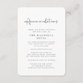 Moderne minieme elegante grafische accommodatie informatiekaartje (Voorkant)