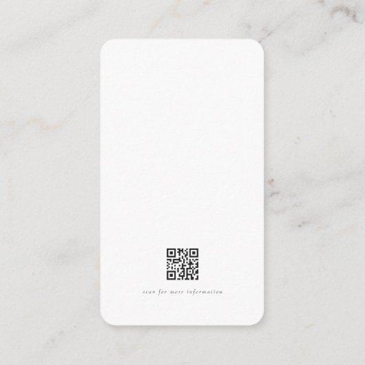 Moderne minieme elegante grafische accommodatie informatiekaartje (Achterkant)