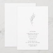 Moderne minieme fijne esthetische prig bruiloft kaart (Voorkant / Achterkant)