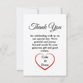 Moderne minieme foto zwart-wit bedankkaart (Achterkant)