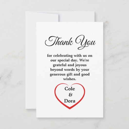 Moderne minieme foto zwart-wit bedankkaart (Achterkant)