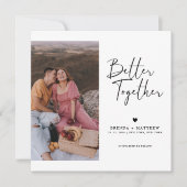 Moderne minieme fotobruiloft bespaart de datum (Voorkant)