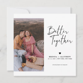 Moderne minieme fotobruiloft bespaart de datum