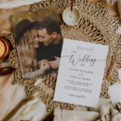 Moderne minieme fotobruiloft kaart