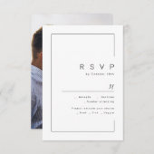 Moderne minieme fotobruiloft RSVP (Voorkant / Achterkant)