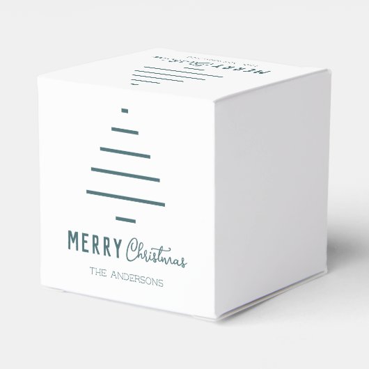 Moderne minieme groene kerstboompijn met prettig k bedankdoosjes (Achterkant)