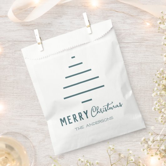 Moderne minieme groene kerstboompijn met prettig k bedankzakje (Geknipt)