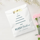 Moderne minieme groene kerstboompijn met prettig k bedankzakje (Gezegeld)