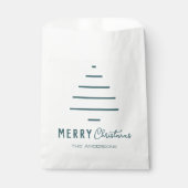 Moderne minieme groene kerstboompijn met prettig k bedankzakje (Voorkant)