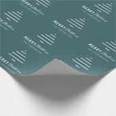 Moderne minieme groene kerstboompijn met prettig k cadeaupapier (Hoek)