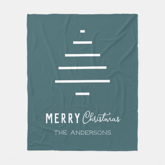 Moderne minieme groene kerstboompijn met prettig k fleece deken (Voorkant)