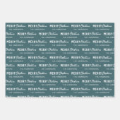 Moderne minieme groene kerstboompijn met prettig k inpakpapier vel (Voorkant 3)