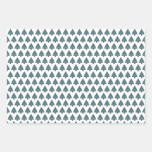 Moderne minieme groene kerstboompijn met prettig k inpakpapier vel (Voorkant 2)